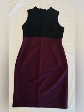 NWOT Halogen Sleeveless Colorblock Mock Neck Sheath Dress | Size 12